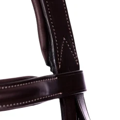 New EQUINAVIA Valkyrie Fancy-Stitched Figure-8 Bridle & Reins Chocolate Brown