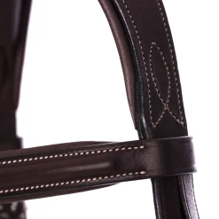 Clearance EQUINAVIA Valkyrie Fancy-Stitched Hunter Bridle & Reins Chocolate Brown