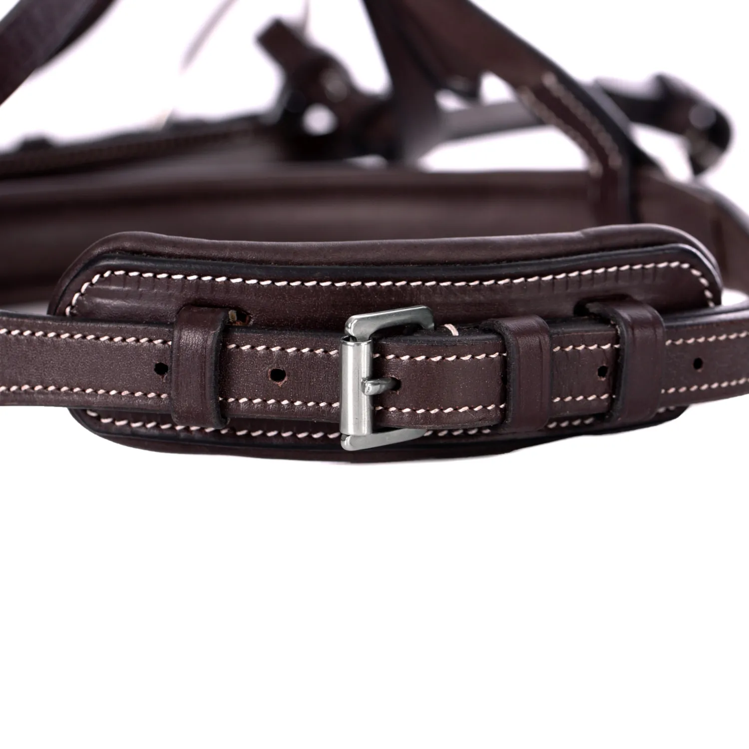 Clearance EQUINAVIA Valkyrie Fancy-Stitched Hunter Bridle & Reins Chocolate Brown