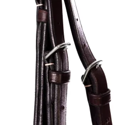 Clearance EQUINAVIA Valkyrie Fancy-Stitched Hunter Bridle & Reins Chocolate Brown