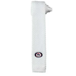 Clearance ESSEX CLASSICS Men’s Knit Necktie White/Logo