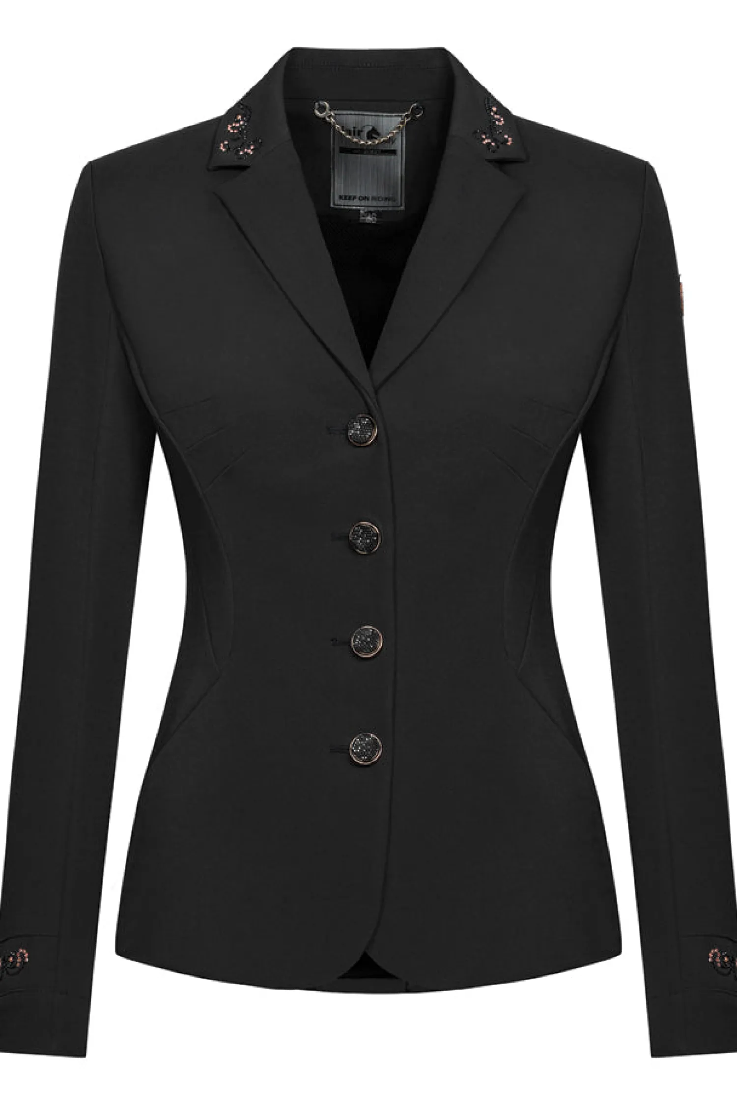 Sale INTER API LTD Fair Play® Ladies’ Taylor Chic RoseGold Show Coat Black