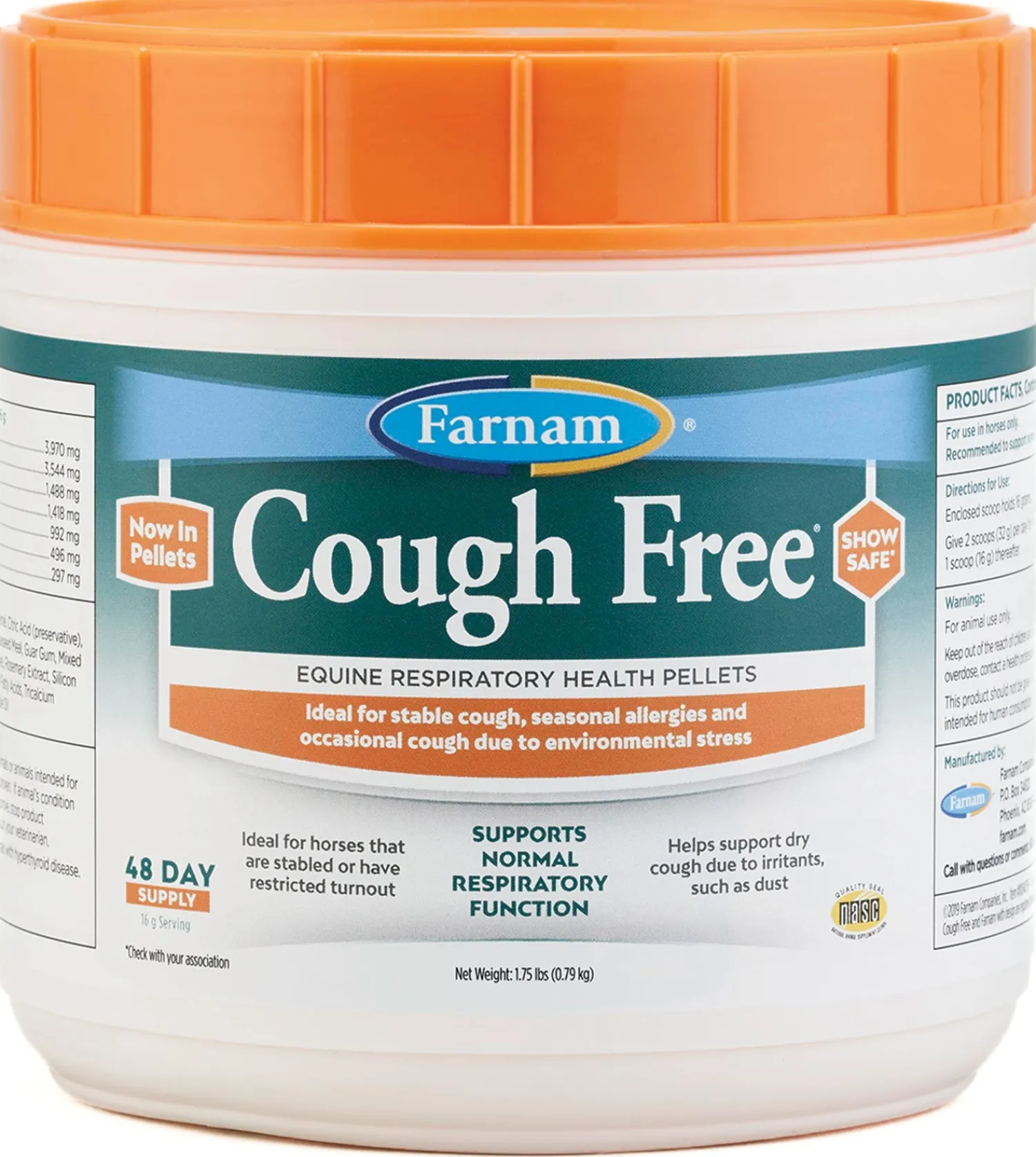 New ANIMAL HEALTH INT Farnam® Cough Free® Equine Respiratory Health Pellets