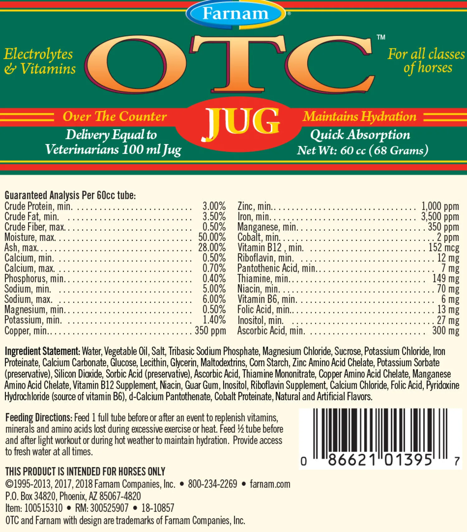 Outlet ANIMAL HEALTH INT Farnam® OTC Jug™ Paste
