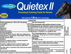 Clearance ANIMAL HEALTH INT Farnam® Quietex II™ Focusing & Calming Paste