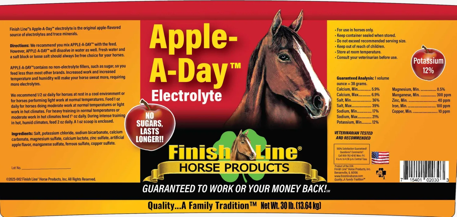 Online ANIMAL HEALTH INT Finish Line® Apple A Day™ Electrolyte, 5 Pounds