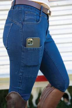 New FITS RIDING FITS® Ladies’ Denim Full-Seat Tread Cargo Breech