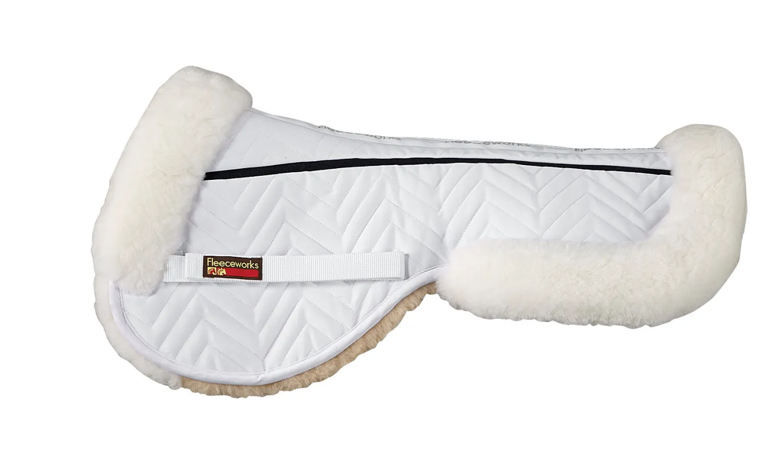 New FLEECEWORKS ™ FXK Technology Classic Sheepskin Half Pad with Rolled Edges