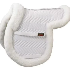 Clearance FLEECEWORKS ™ Show Hunter Sheepskin Trim Pad with Perfect Balance Technology White