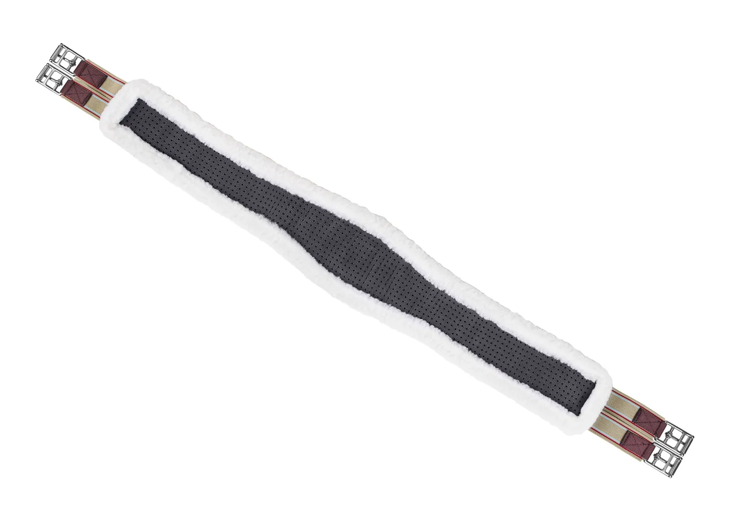 Hot INT RIDING HELMET Flex Rider® Comfort Flo™ All-Purpose Nonslip Neoprene Girth with White Fleece Edge Chocolate