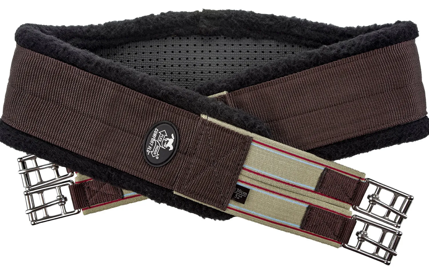 Best INT RIDING HELMET Flex Rider® Comfort Flo™ All-Purpose Nonslip Neoprene Girth with Black Fleece Edge Chocolate