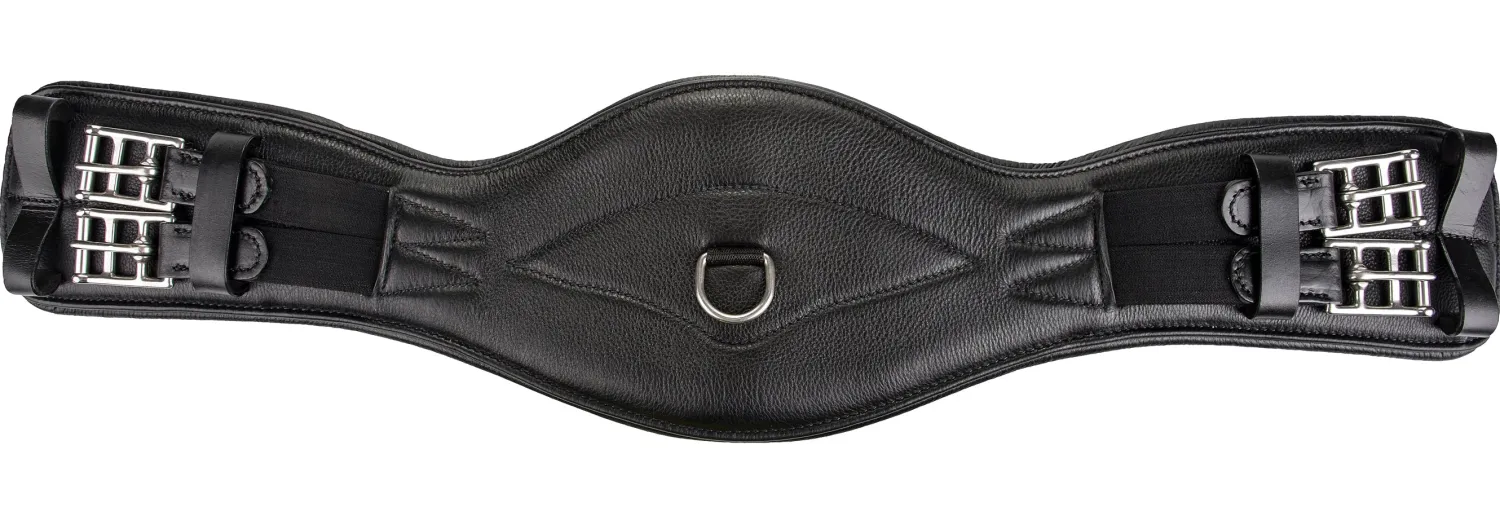 Outlet INT RIDING HELMET Flex Rider® Curved Leather Dressage Girth Black