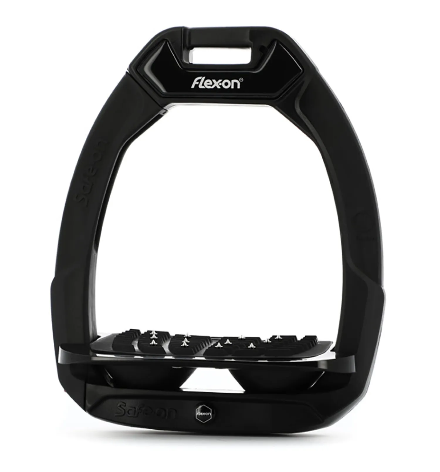 Hot FLEX-ON EQUESTRIAN Flex-On® Safe-On Inclined Ultra Grip Stirrups Black