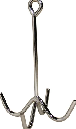 Clearance KING YOUNG Four-Prong Chrome Metal Tack Hook Grey
