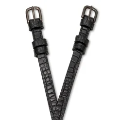 New HALTER EGO ® Doc Marten Leather Spur Straps Black Leather Croc