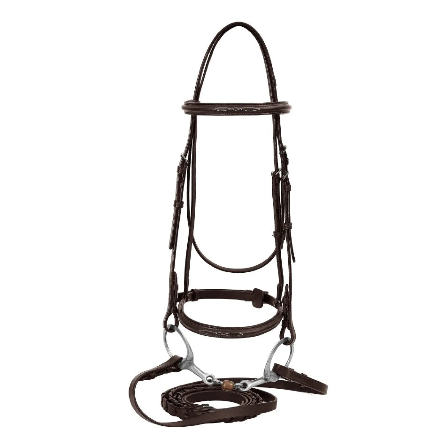 Clearance JPC EQUESTRIAN HDR Advantage Fancy Raised Snaffle Bridle with Laced Reins