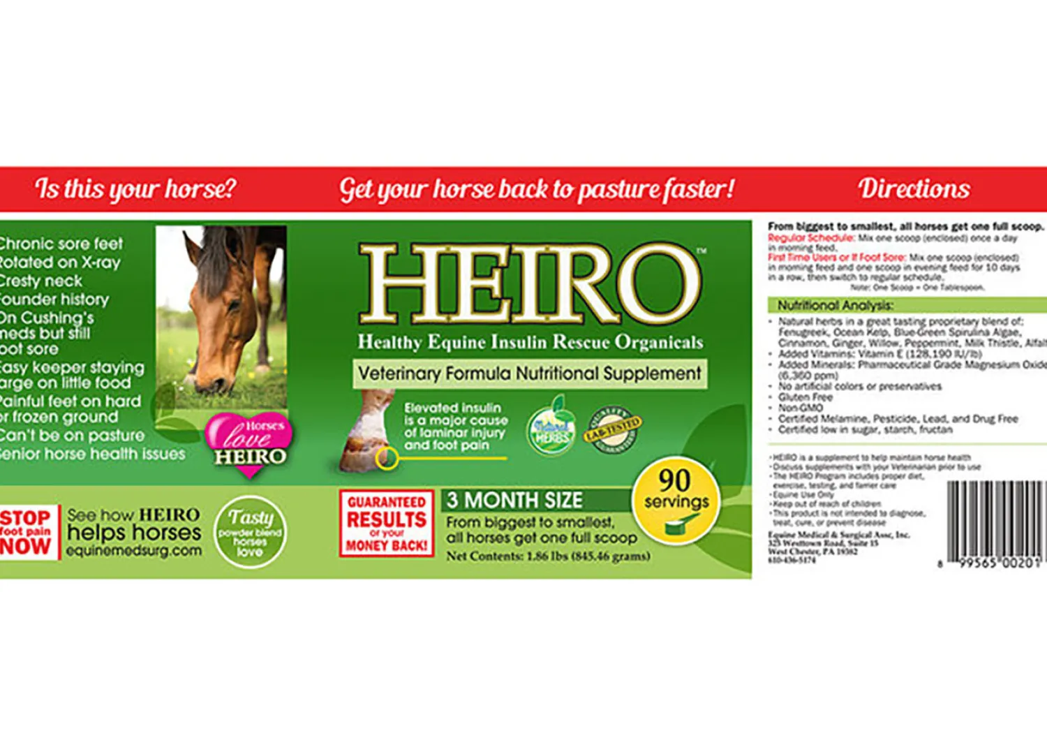 Hot RJ MATTHEWS Heiro™ Healthy Equine Insulin Rescue Organical
