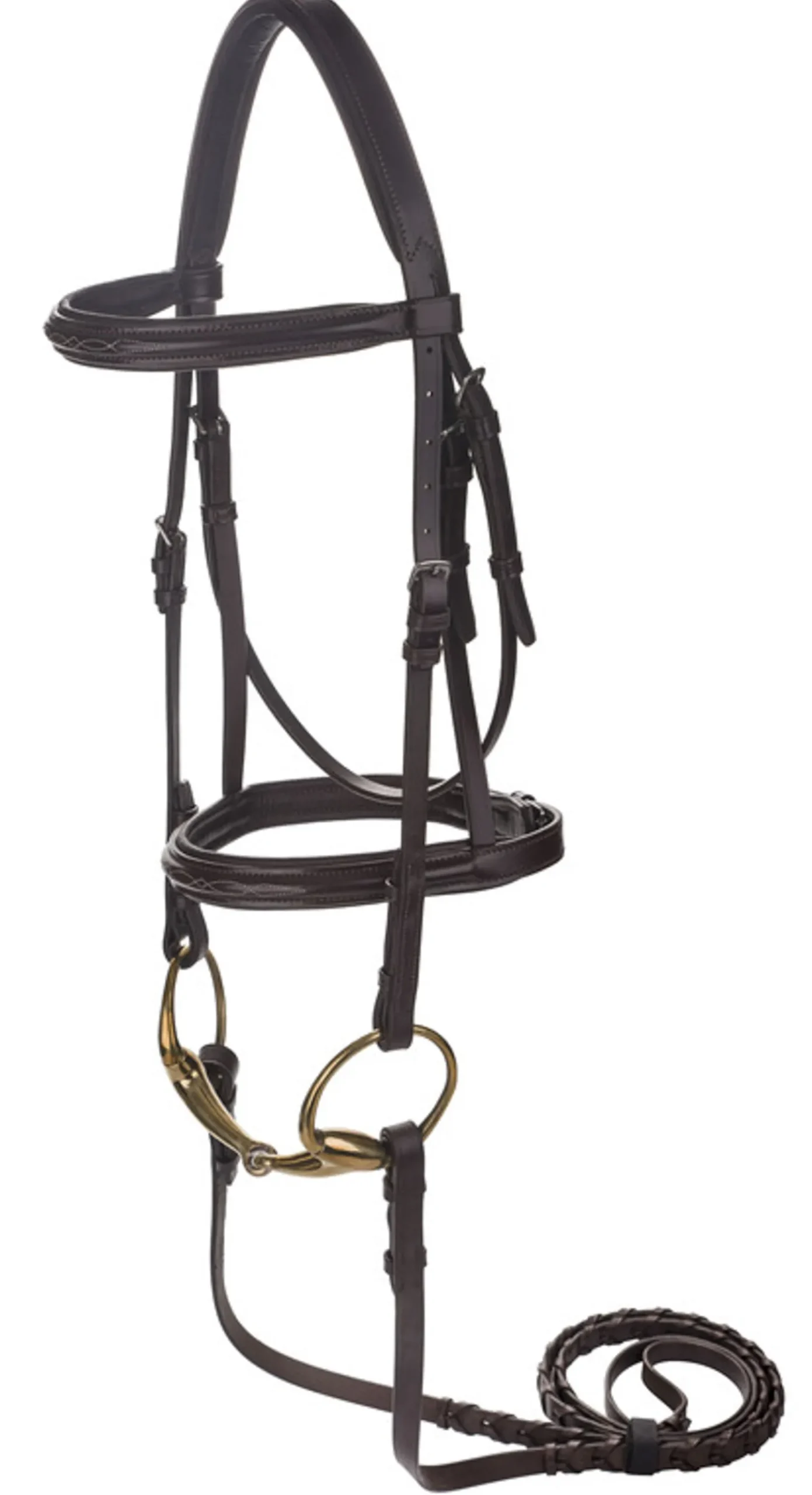 Clearance JPC EQUESTRIAN Henri de Rivel Advantage Mono Crown Padded Bridle Havana