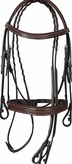 JPC EQUESTRIAN Henri de Rivel Mono Crown Bridle with Padded Wide Noseband