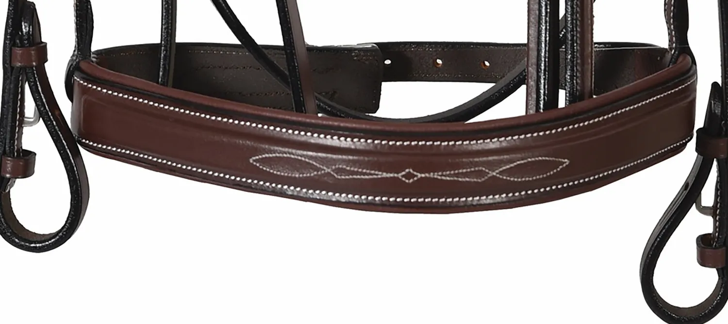 JPC EQUESTRIAN Henri de Rivel Mono Crown Bridle with Padded Wide Noseband