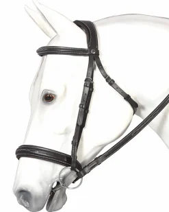JPC EQUESTRIAN Henri de Rivel Mono Crown Bridle with Padded Wide Noseband