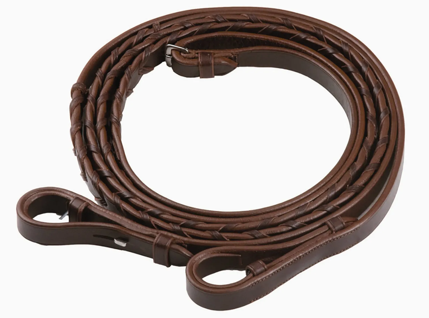 Clearance JPC EQUESTRIAN Henri De Rivel Pro Extra-Long Flat Laced Reins
