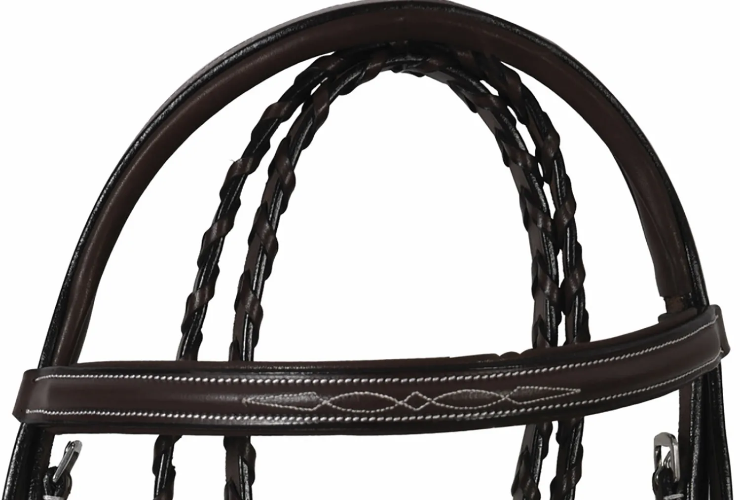 Clearance JPC EQUESTRIAN Henri de Rivel Pro Mono Crown Fancy-Stitched Padded Bridle with Laced Reins