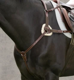 Best JPC EQUESTRIAN Henri de Rivel Pro 5-Point Elastic Breastplate Martingale with Running Attachment