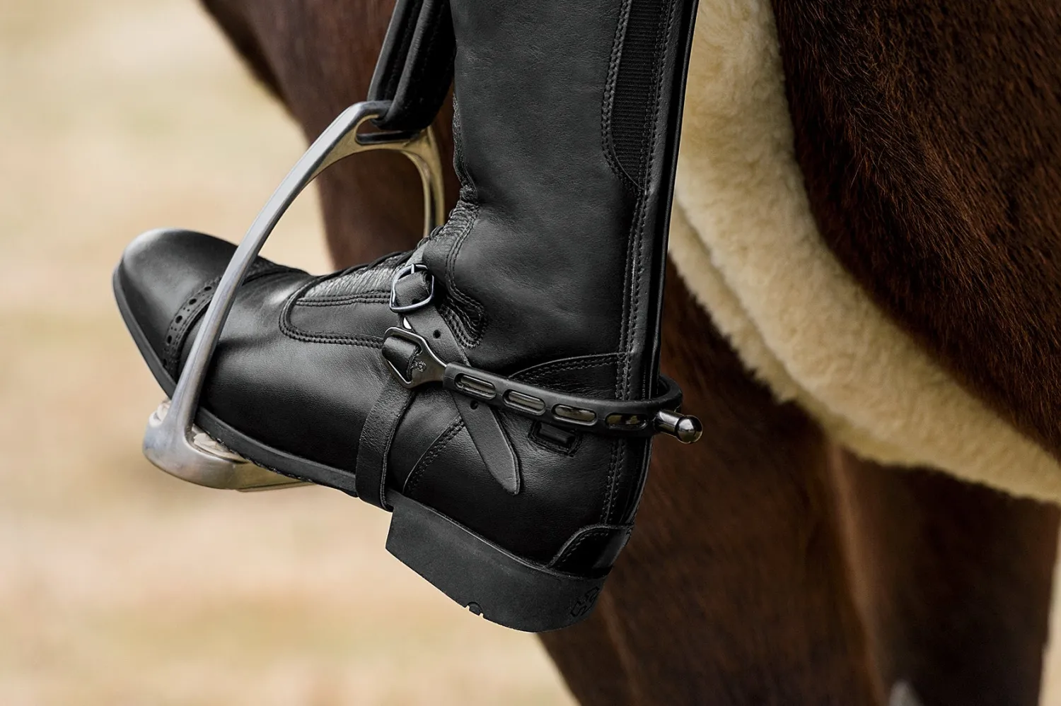 Outlet GEM-HERM SPRENGER Herm Sprenger® Ultra Fit Extra Grip Black Knob Spurs