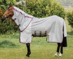 New HORSEWARE ® Ireland Amigo® Bug Buster® with No-Fly Zone™ Silver/Burgundy