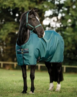 Sale HORSEWARE ® Ireland Amigo® Ripstop 900D 50 Gram Standard Neck Turnout Dynasty Green/Navy/Silver