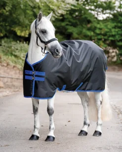 Online HORSEWARE ® Ireland Amigo® Ripstop 900D 200 Gram Standard Neck Pony Turnout Black/Classic Blue