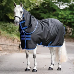 Best HORSEWARE ® Ireland Amigo® Ripstop 900D 100 Gram Plus Pony Turnout Black/Classic Blue