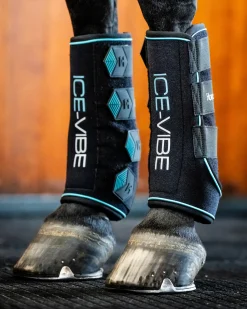 HORSEWARE ® Ireland ICE-VIBE® Leg Wraps Black/Aqua