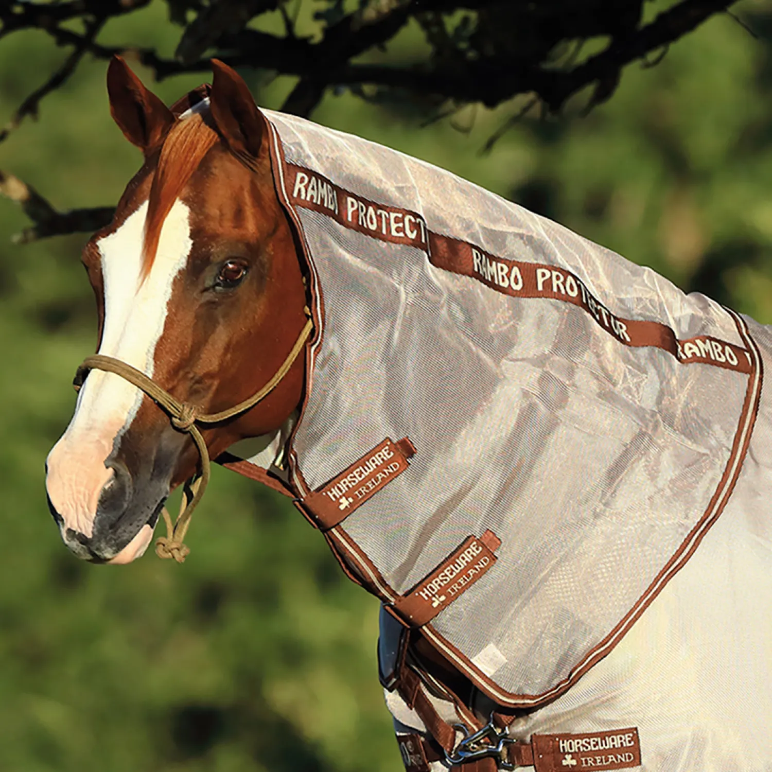 New HORSEWARE ® Ireland Rambo® Protector Quarter Horse Optional Neck Cover Oatmeal/Brown