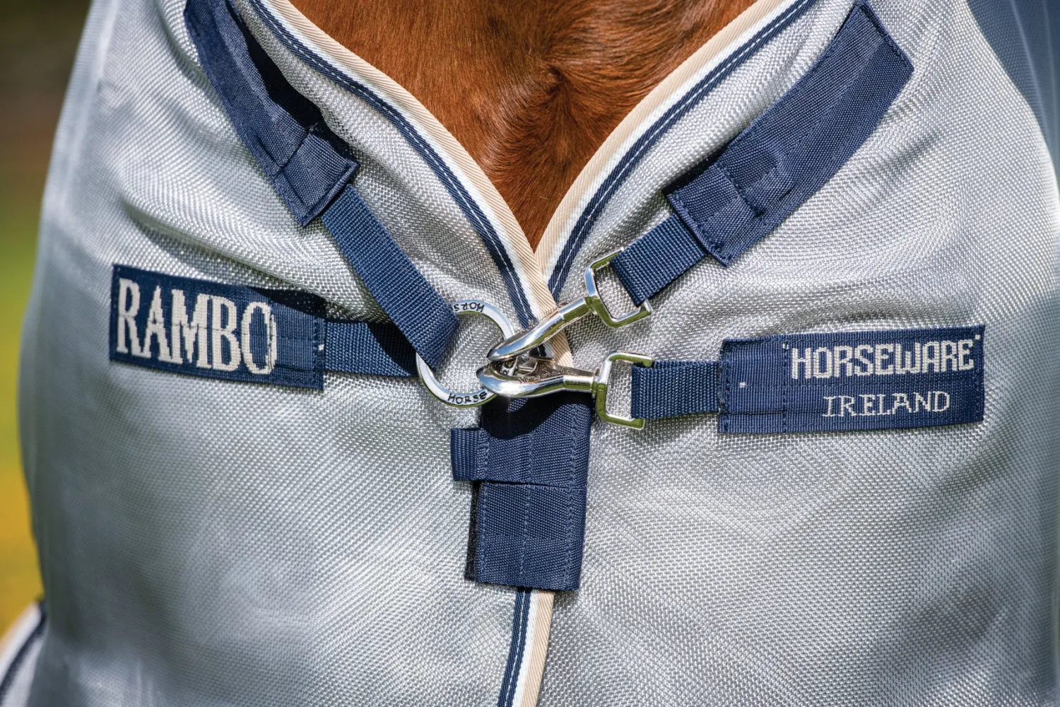Outlet HORSEWARE ® Ireland Rambo® Protector Fly Sheet Silver/Navy