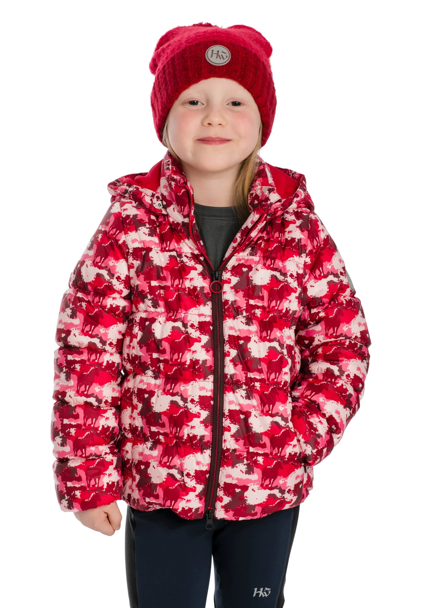 Clearance HORSEWARE ® Kids’ Quilted Padded Jacket Horse Camo Print