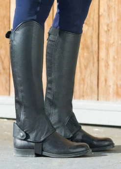 Best EQUINAVIA Horze Leather Half Chaps with Elastic