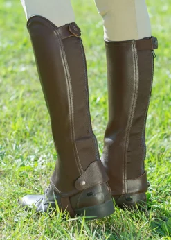Best EQUINAVIA Horze Leather Half Chaps with Elastic