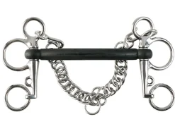Online EQUINAVIA Horze Rubber Mullen Mouth Pelham Bit Black