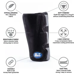 Hot MACKINNON Ice Horse® Pony Hock Wrap Black