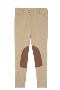 Sale SUPERHOUSE IconEQ™ Girls’ Wellesley Competition Knee-Patch Breech Tan