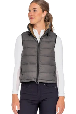 Clearance KASTEL DENMARK Ladies’ Contessa Reversible Quilted Vest Camel/Slate