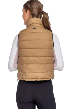 Clearance KASTEL DENMARK Ladies’ Contessa Reversible Quilted Vest Camel/Slate