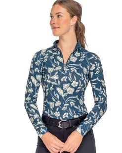 Outlet KASTEL DENMARK Ladies’ French Tulip Long-Sleeve Shirt - "Maeve" Sailor Blue