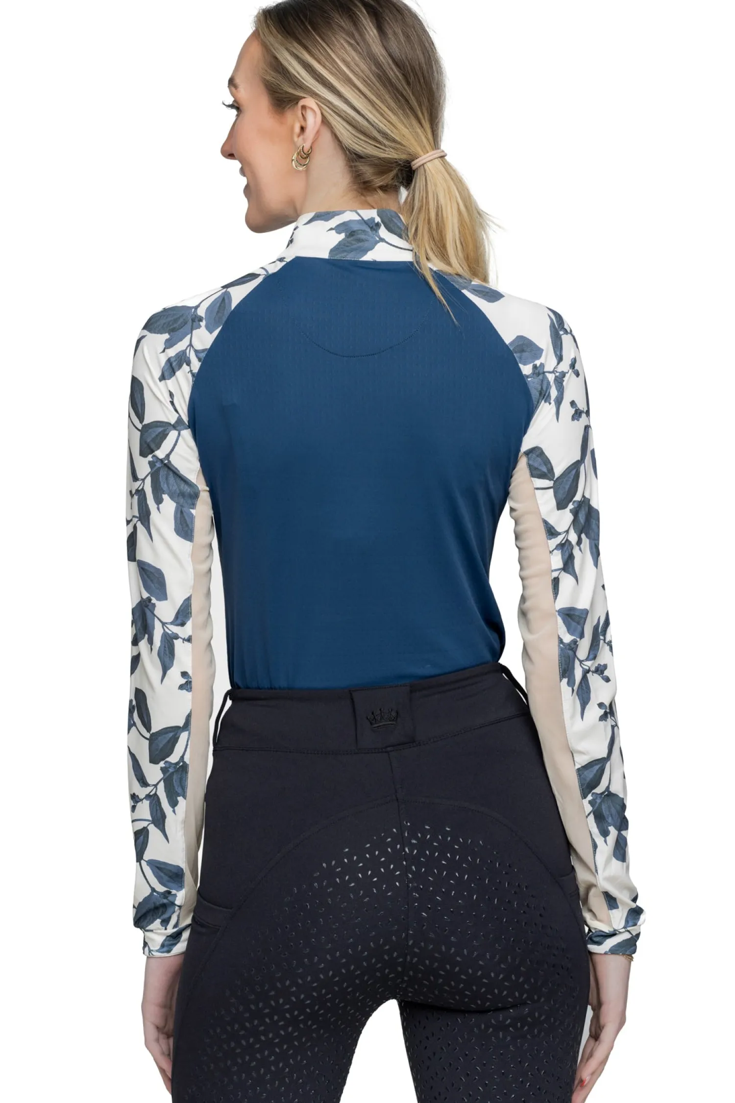 Online KASTEL DENMARK Ladies’ Michonne Long Sleeve Shirt Indigo Lithograph Leaf