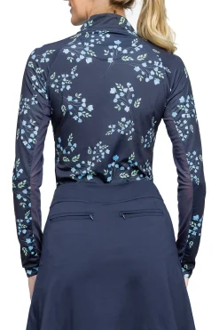 Best KASTEL DENMARK Ladies’ Piper Long Sleeve Shirt Navy Rosebuds