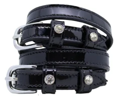 Clearance PEP-KAVALKADE Kavalkade Patent Leather Spur Straps Black Patent