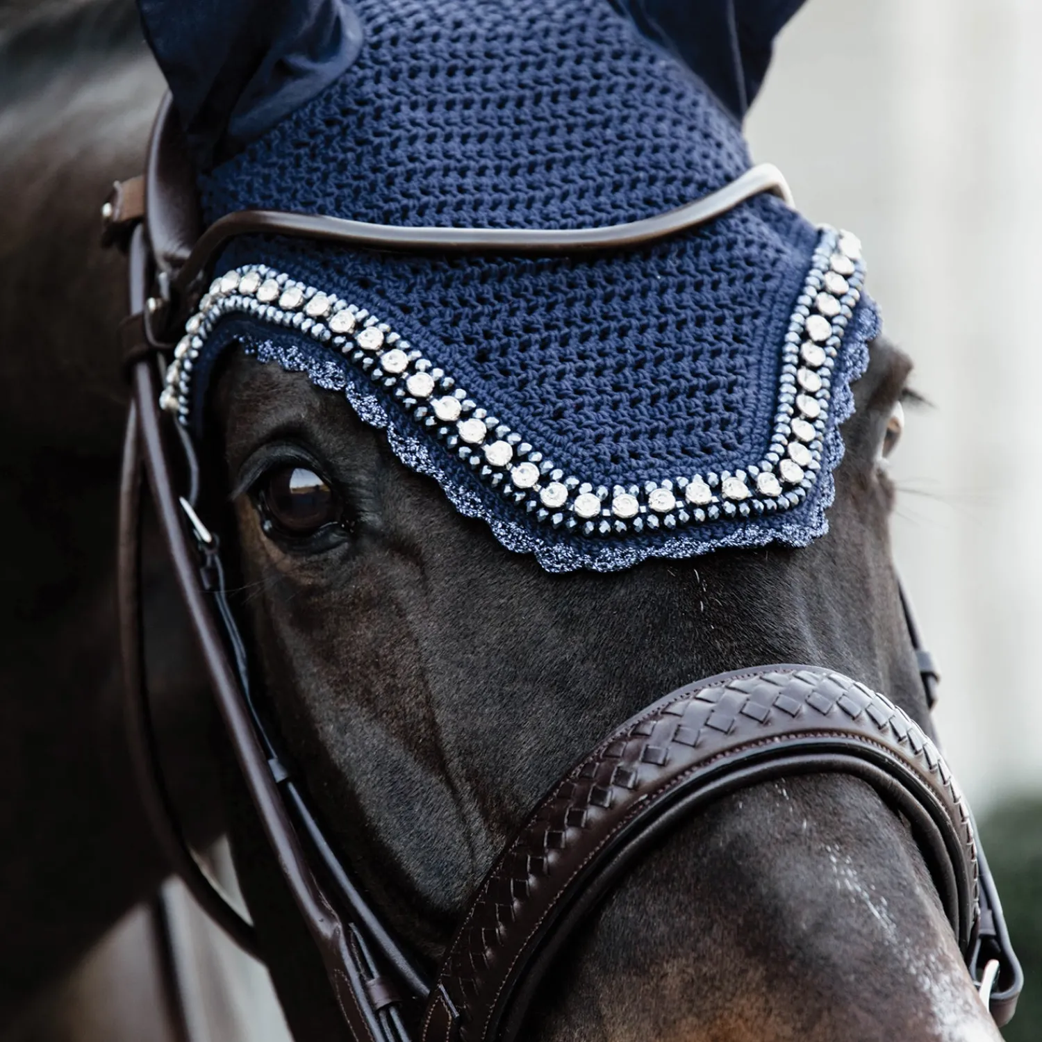 Outlet KENTUCKY HORSEWEAR Wellington Big Stone & Pearl Fly Veil
