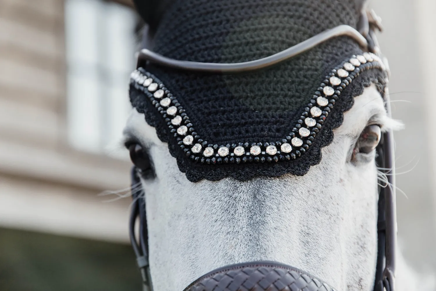 Outlet KENTUCKY HORSEWEAR Wellington Big Stone & Pearl Fly Veil